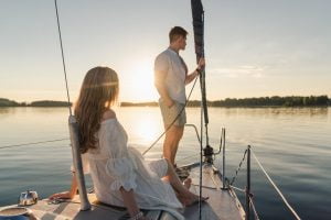 plaukimas jachta trakuose fotosesija